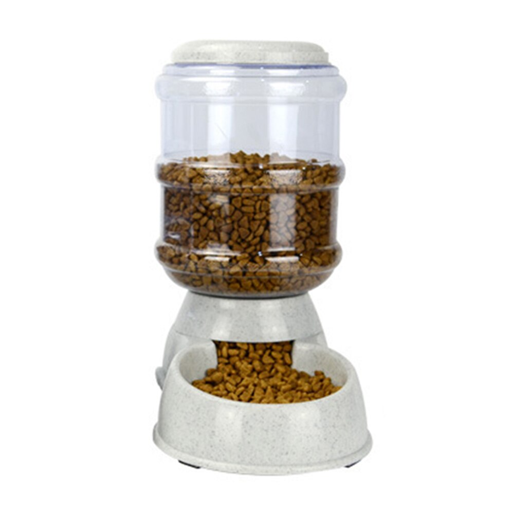 Pet Dog Automatic Water Feeder 3.8L Food Storage Bucket Cat Water Fountain Dispenser Small Pet Watering Supplies Random Color: Grey feeder