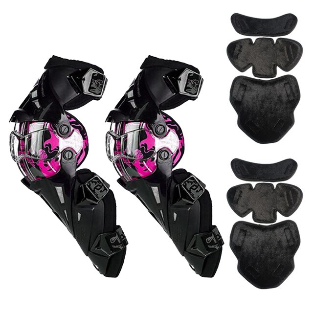 SCOYCO Motorcycle Knee Pads CE Motocross Knee Guards Motorcycle Protection Knee Protector Racing Guards Safety Gears Race Brace: K12-Pink 2