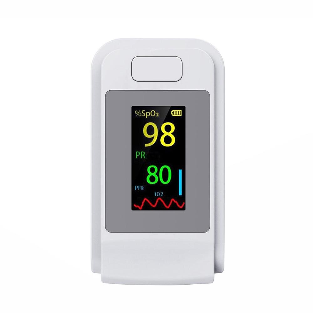 SO911 Finger Oximeter Portable Pulse Oximeter Heart Rate Monitor with LED Alarm Screen Measure SpO2 PR and PI: white