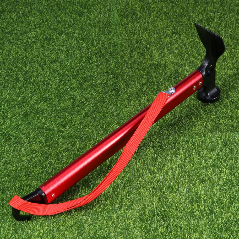 1pc metal hammer multifunktionsværktøj portativ camping duabel hammer til vandring camping: Rød