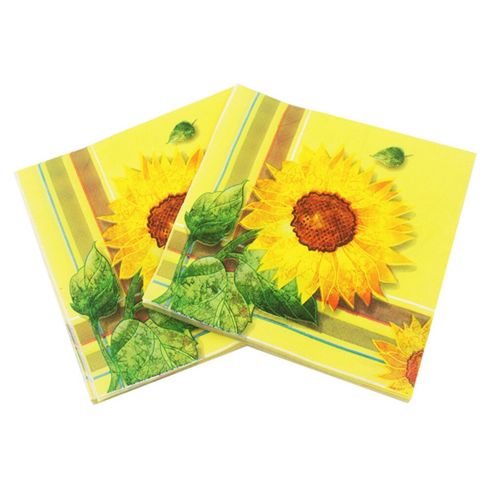 20 stuks/pak met bloementhema, papieren servetten, tissue servetten, decoupagedecoratie, feestelijke feestbenodigdheden: 9