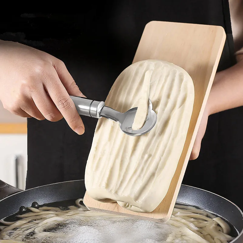Cortador de masa para fideos de acero inoxidable para el hogar, cuchillo Manual para fideos en rodajas de boca ancha, herramientas de cocina para Pasta, utensilio de cocina