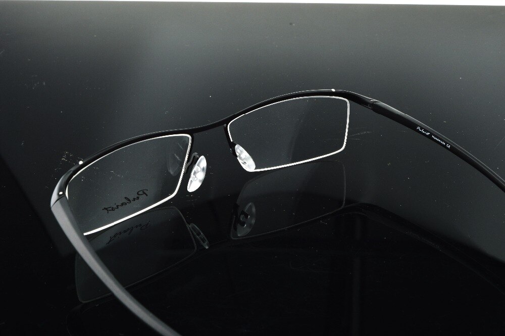 Luxe heren titanium zwarte halfrand merk leesbril  +1 +1.5 +2 +2.5 +3 +3.5 +4 +4.5 +5