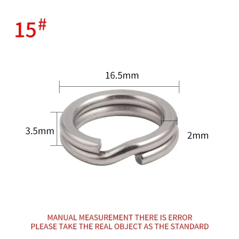 50pcs Split Ring Keyrings Strong Fishing Connectors Snap Rings Stainless Steel Key Chain Links Hooks: Brass