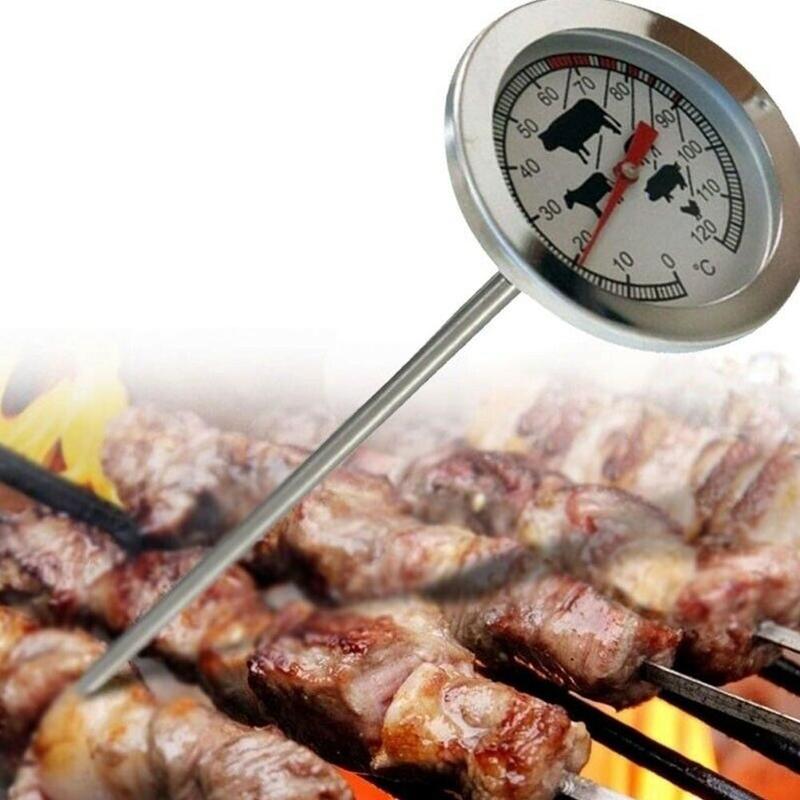 Stainless Steel Probe Type Thermometer Household Kitchen Beef Barbecue Cooking Tools Gauge Meat Gadgets