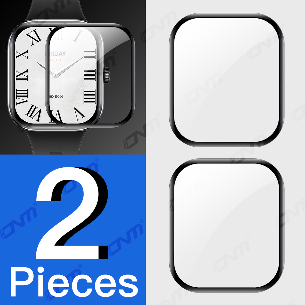 Screenprotector voor Xiaomi Redmi Watch 5 HD Antikras Volledige dekking Beschermfolie Screenprotector Accessoires (geen glas): Oranje