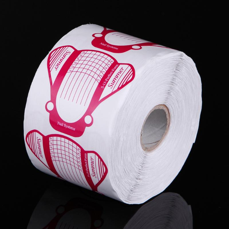 500 Stck Praktische Nagel Formen Acryl Kurve NäGel Gel Nagel Verlängerung Nagel Kunst führen bilden Französisch DIY Werkzeuge Selbst-klebstoff Formen