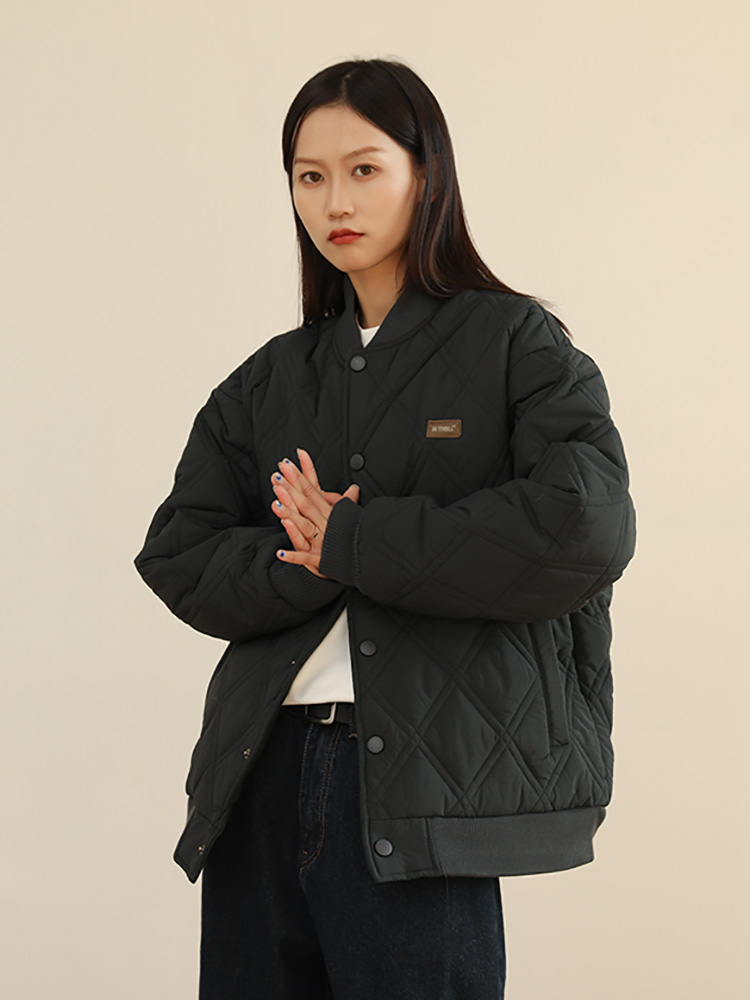 Verdikte Honkbal Uniform Jack Vrouwen Winter 2023 Koreaanse Losse Mode All-Match Oversized Straat Katoenen Jas