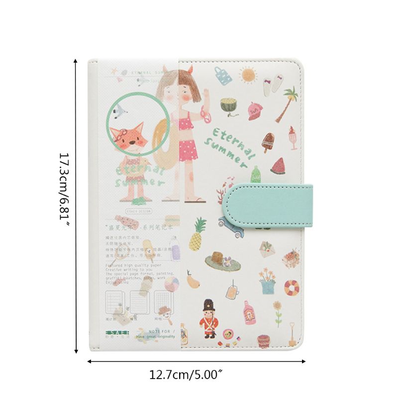 A5 Cute Cartoon Notebook Leather Diary Journal Planner Travelers Journal Agenda