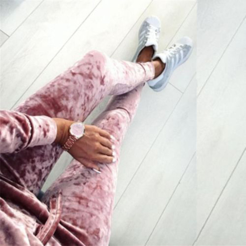 Autumn Women Warm Velvet 2 Two Piece Set Tracksuit Velor Smooth Soft Home Suit Women Fitness Set