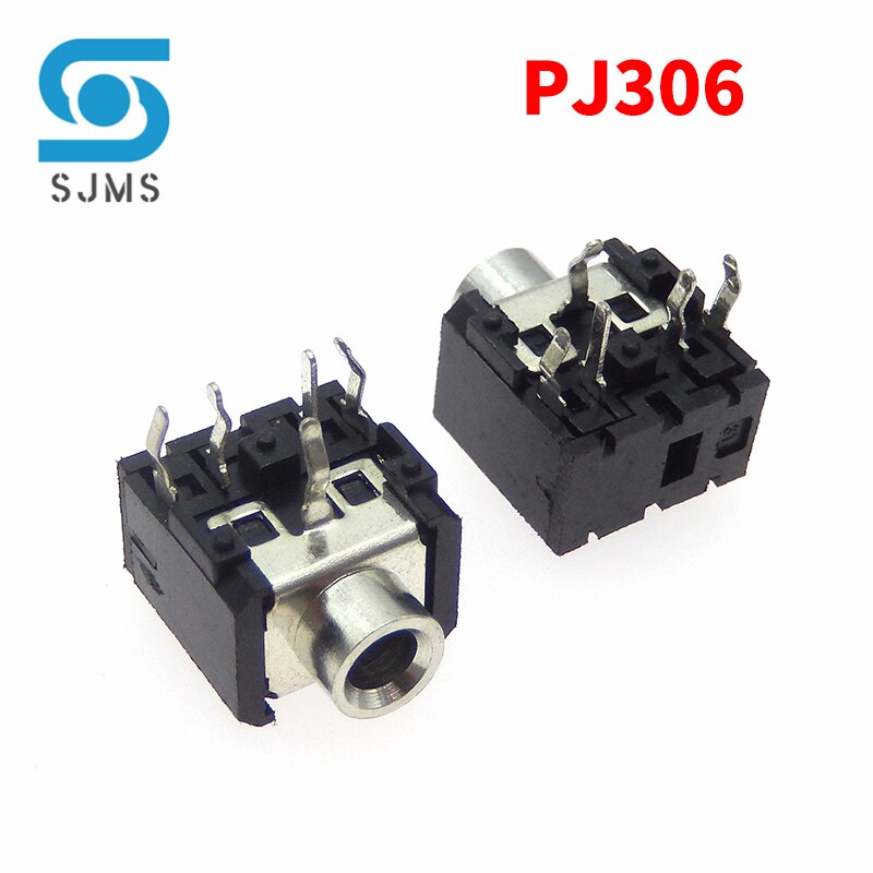 PJ-306 PJ-307 PJ-316 PJ-318 PJ-319 PJ-324 PJ-324M PJ-325 3.5mm Headphone Female Jack Socket Audio Connector DIP PCB Mount: PJ306 / 10pcs