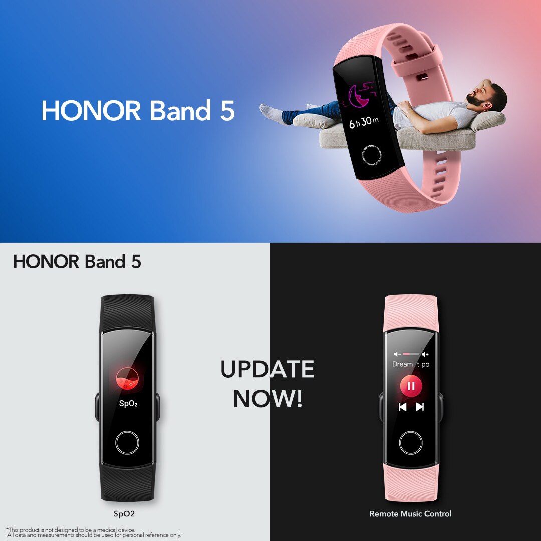 Originele Honor Band 5 Smart Polsband Mannen Vrouwen Oximeter Touch Screen Magic Kleur Hartslag Detecteren Slaap Dutje Honor Band 5