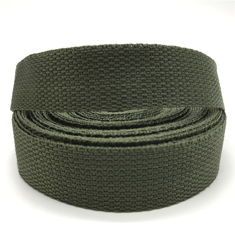 5 yards 1 "  (25mm)  nylonband polypropen pp band band band rem hundhalsband sele utomhus ryggsäck väska delar: Armégrön