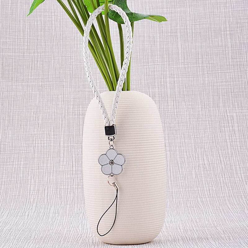 10 Colors Phone Braided Lanyard for Keys ID card USB stick Cell Phone Strap flower Weave rope Non-slip Short Lanyards Universal