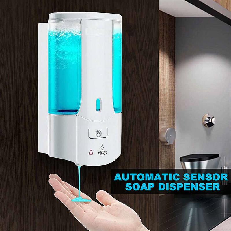 400 Ml Zeepdispenser Automatische Ir Sensor Zeepdispenser Muur Touch-Gratis Keuken Zeep Lotion Pomp Voor Keuken badkamer