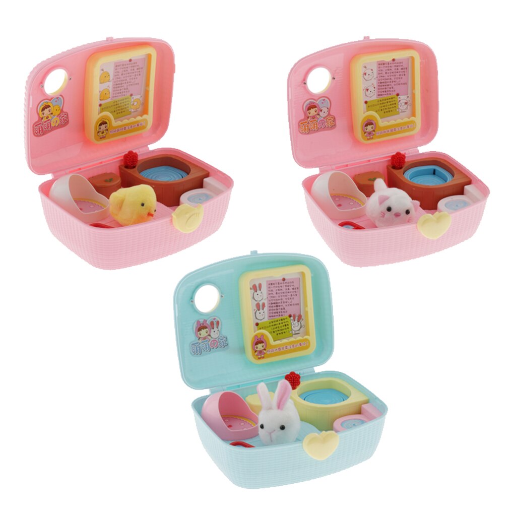 Giochi Di Imitazione animale domestico Casa di Gioco impostato Giocattoli, gatto/Coniglio/Casa Di Pollo Custodia per il trasporto Giochi Di Imitazione Giocattoli per i bambini I Ragazzi E le ragazze