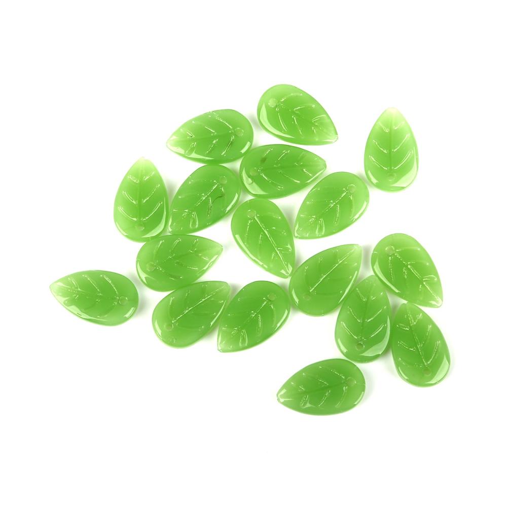 18x11mm Czech Glass Leaf Beads Jewelry Making Supply Czech Leaf Beads DIY Earring Finding Clothing Supplies 20pcs/bag: 04