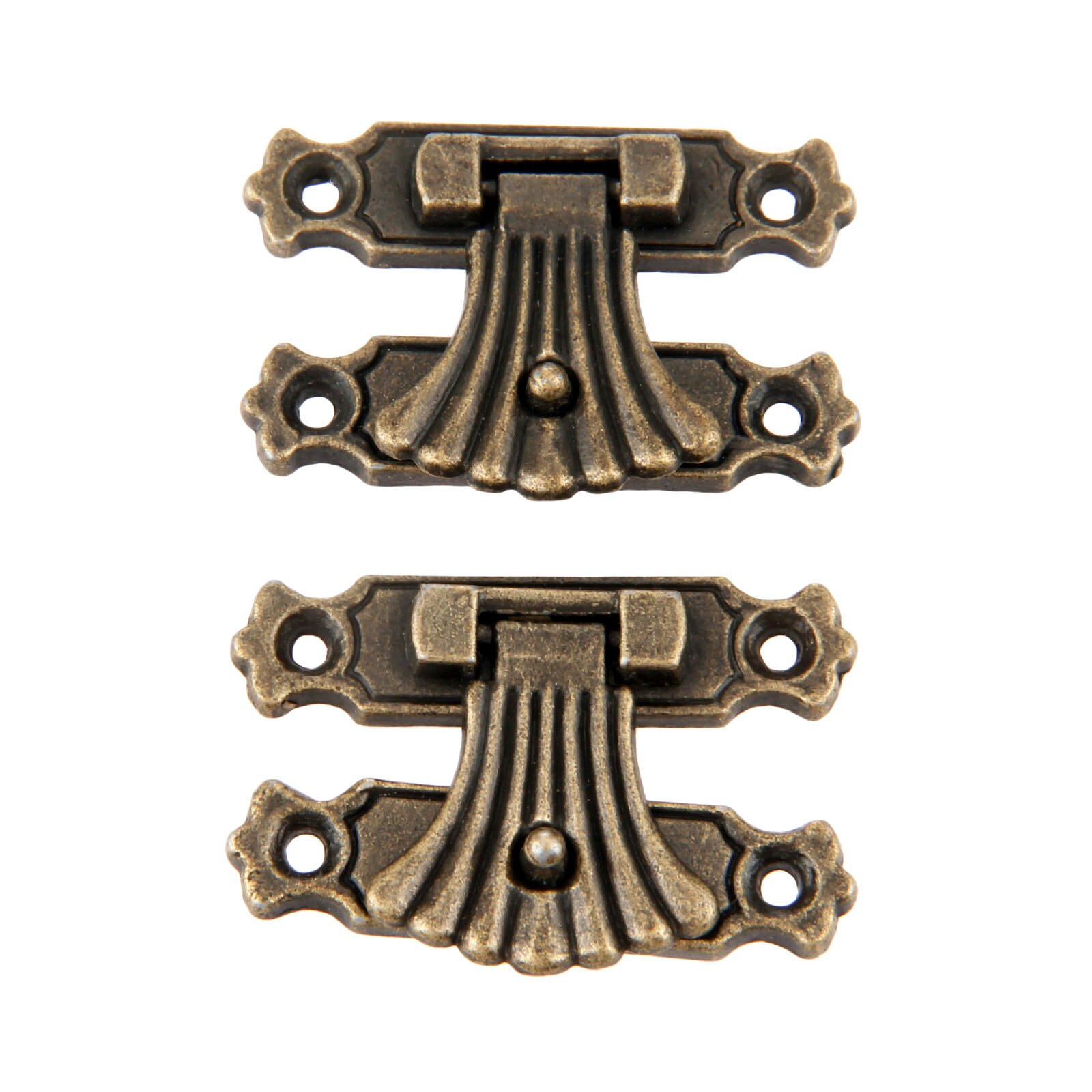 2x boks låse hasper antik bronze smykker trækasse sag skifte hasp låse vintage hardware møbler tilbehør