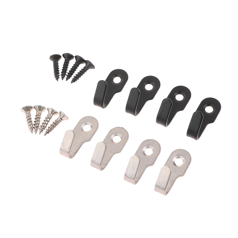 10Pcs/Set Mini Stainless Steel J-shaped Hook With Screw Items Key Rack Wall Mounted Punching Hook Bathroom Kitchen Hardware