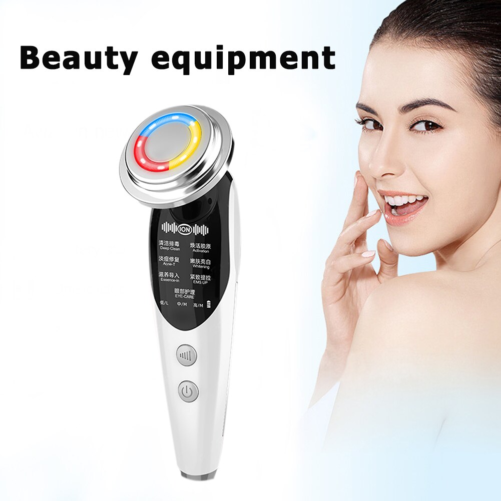 7 Modes LED Photon Ultrasound Ion Infrared RF Electroporation Beauty Device LED Rejuvenation Skin Beauty Machine