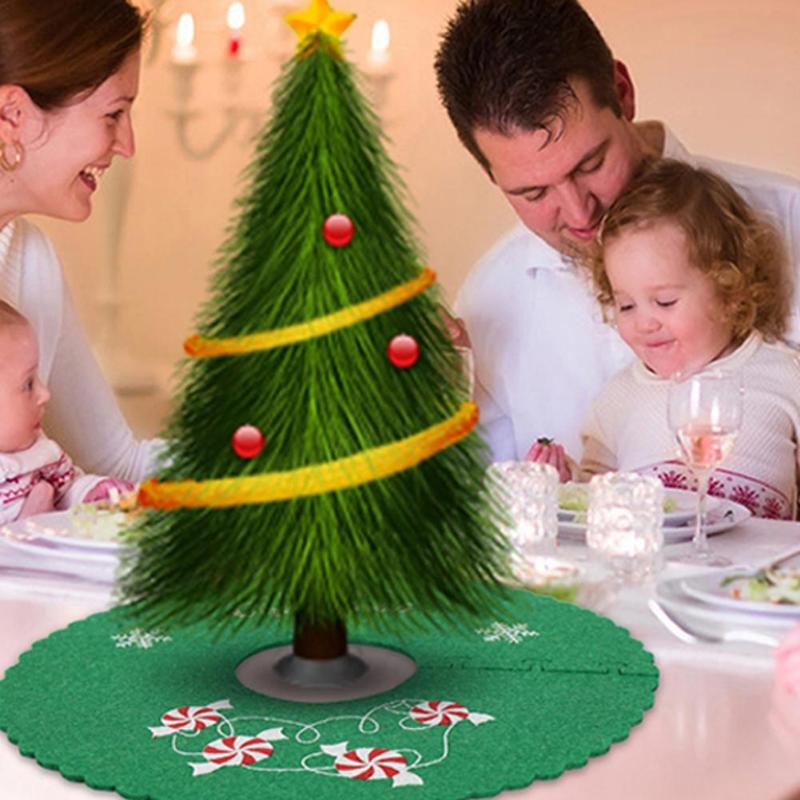 Juletre skjørt ruffle kant jul tre fot dekke teppe år dekor juledekorasjoner restaurant jul forsyninger