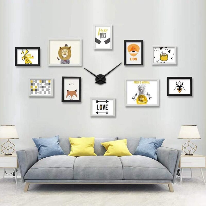 Manecillas de reloj 3D, agujas de mecanismo de movimiento de reloj grande DIY, accesorios de pared de repuesto