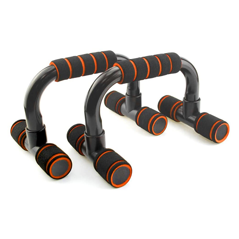 1Pair Push Ups Stands Grip Fitness Equipment Handles Chest Body Buiding Sports Muscular Training Push up racks: Orange