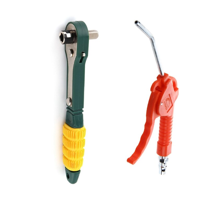 Gun Grip Air Blower Gun Duster Blower With Mini 1/4 Head Screwdriver Pole 6.35Mm Inner Hexagon Ratchet Socket Wrench