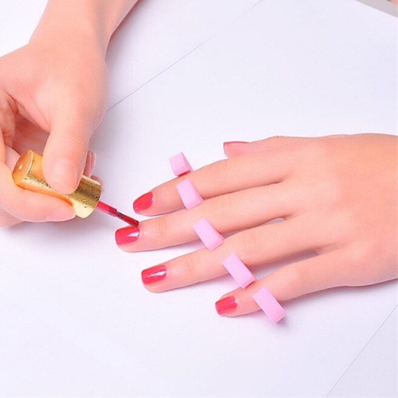 20 stk uv gel polish belegg mykt skum svamp finger tå separator finger separator nail art fotpleie manikyr pedikyr fleksibel