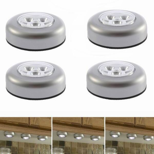 1 Piece 3 LED Cordless Stick Tap Wardrobe Touch LED Light Lamp