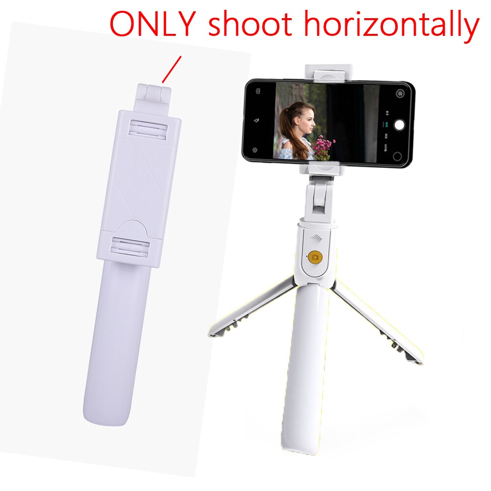 ELECTOP 3 in 1 Wireless Bluetooth Selfie Stick for iphone/Android Foldable Handheld Monopod Shutter Remote Extendable Tripod: white