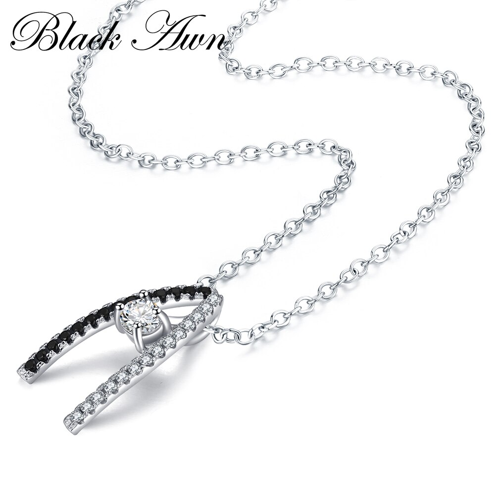 Klassiske 3.8g 925 sterlingsølv fine smykker form et bryllup vedhæng trendy forlovelses halskæder til kvinder  p010