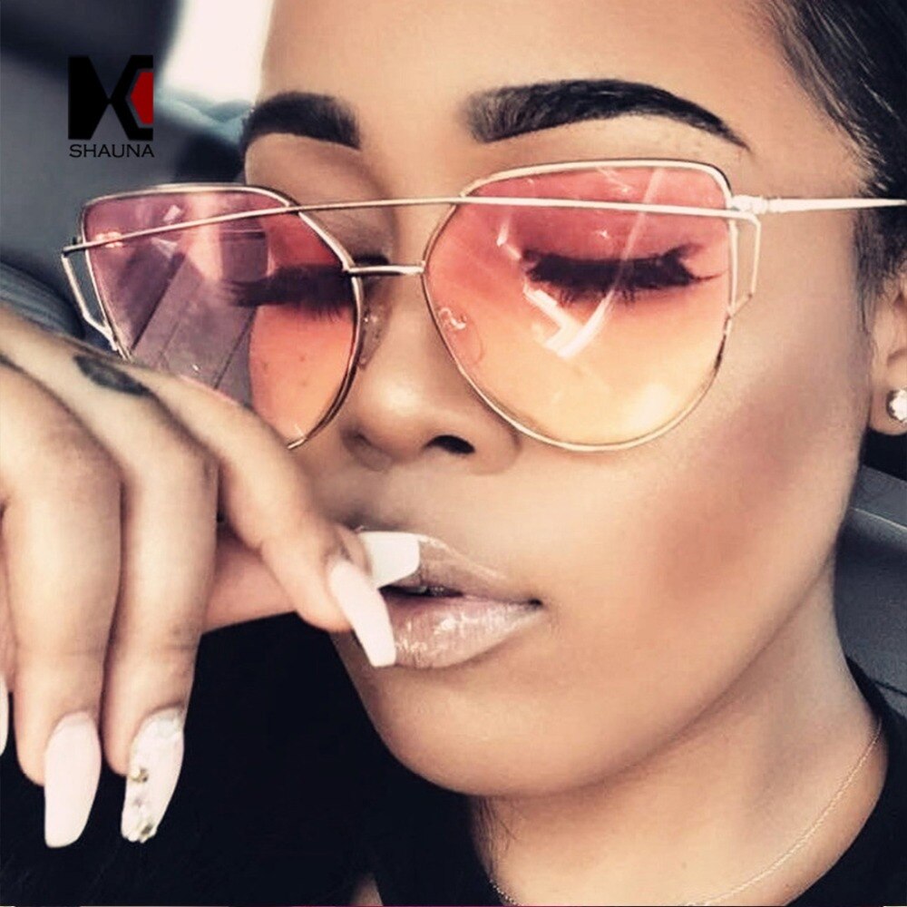Kvinder cat eye ultra-lette solbriller metal stel solbriller solbriller med  uv400 beskyttelse