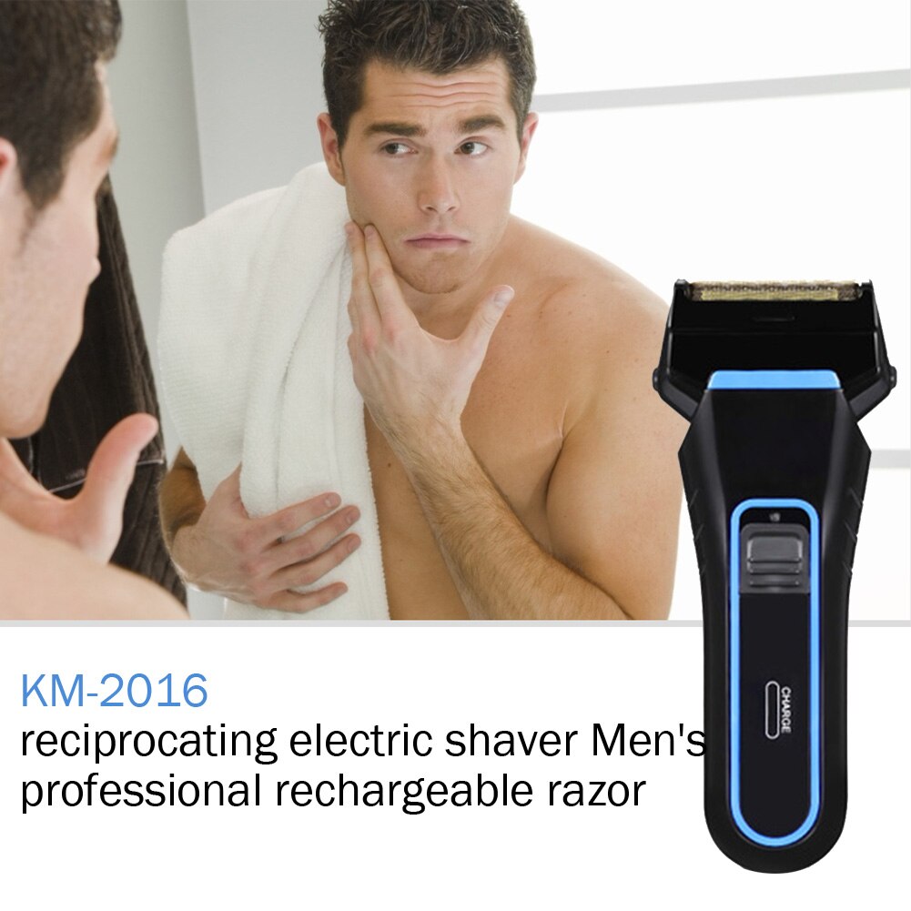 Rasoir électrique à Double lame, système de rasage alternatif, Rechargeable, , pour hommes, KM