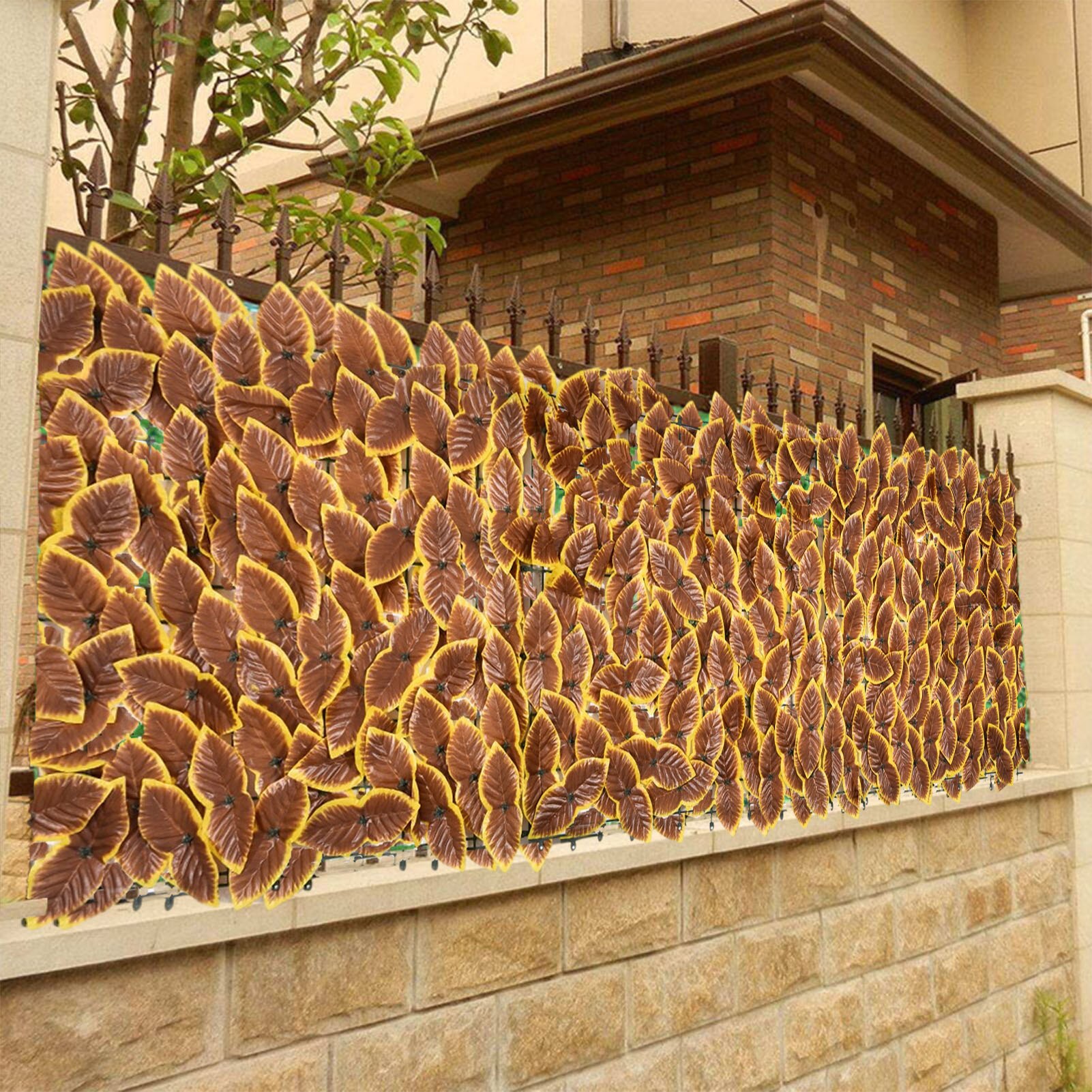 Artificial Privacy Fence Screening Roll Garden Artificial Ivy Leaf Hedge Fence For Outdoor Indoor Patio Decoration Yard Fence