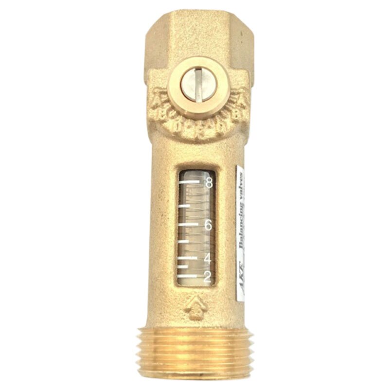 G3/4 Male x G1/2 Female Mechanical Flow Meter Reading 2-8L/Min USC-MS21TA Spring Flowmeter Brass Flow Reader Balancing Valve: Default Title