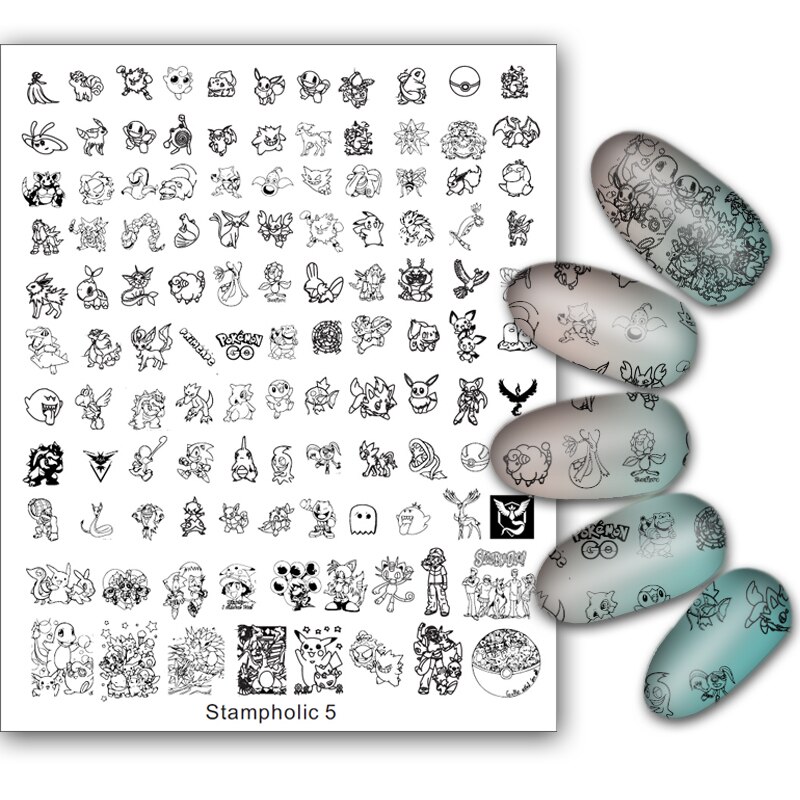 Imágenes de uñas estampadas de tamaño grande, placa de imágenes para elegir diseños, plantillas de belleza para uñas, discos para uñas