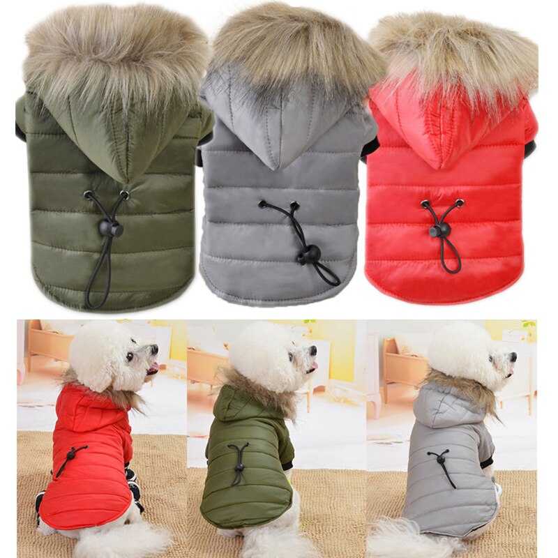 hiver chien veste manteau coton-rembourré pour Chihuahua veste Costume sweat à capuche chiot manteaux pour petits grands chiens