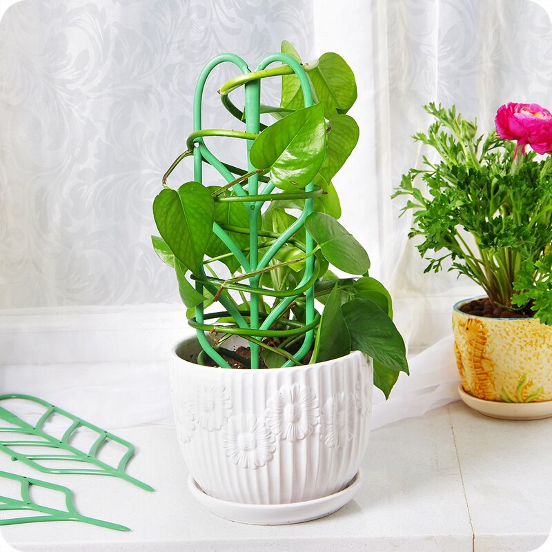 Diy plast plantestøtteramme pottebrakett hylle klatreblomst fast plantevekstretning for hageranker feste