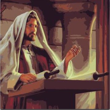 painting by numbers Jesus preached DIY colorings p... – Grandado