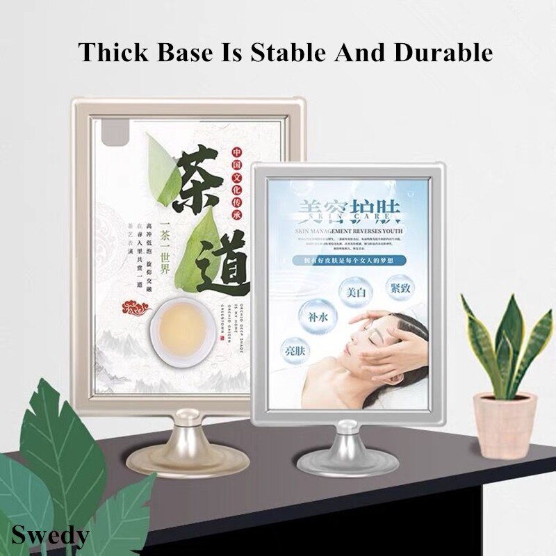 A5 Restaurant Acrylic Menu Paper Card Holders Display Stand Plastic Paper Holder Frame Advertising Poster Frame