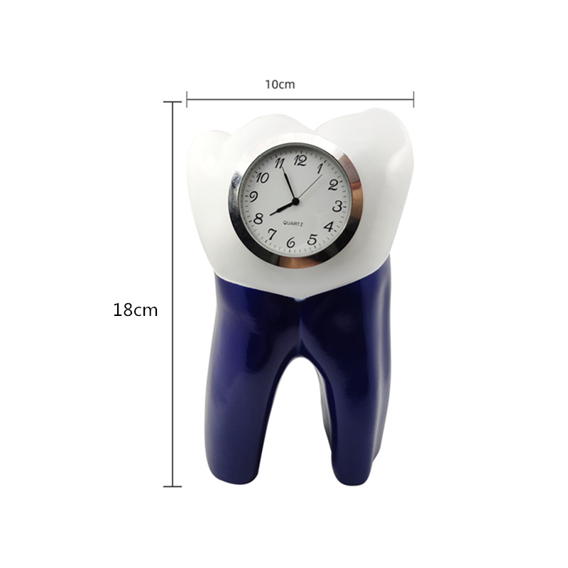 Modern Tooth Shape Table Clock Silent Desk Clock For Dental Clinic Decor Dentistry Ornaments Artcraft Dentist