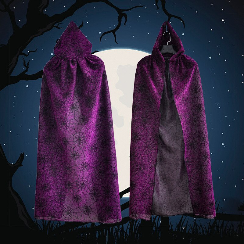 Halloween men women cosplay costume Spider Web Cloak Adult Costumes Death Vampire Sorcerer party halloween costumes for women