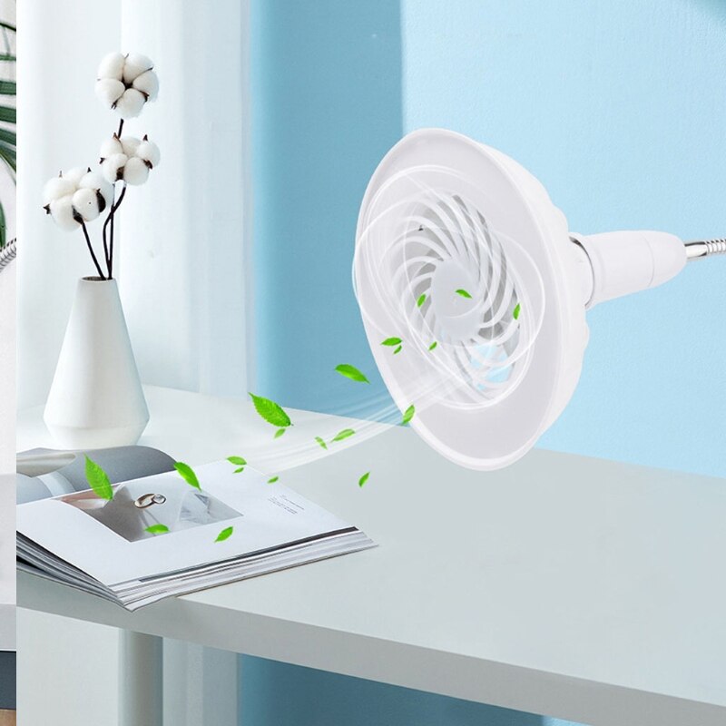 2in1 Ac 85V-265V E27 12W Led Lamp E27 Plafond Ventilator Led Lamp Voor Thuis markt