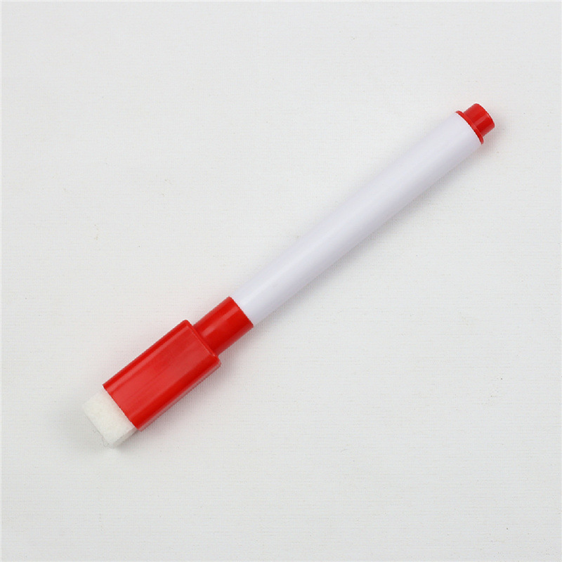 24 pcs erasable white board pen color marker for children and student 8-color blackboard pen color with brush teaching: Red
