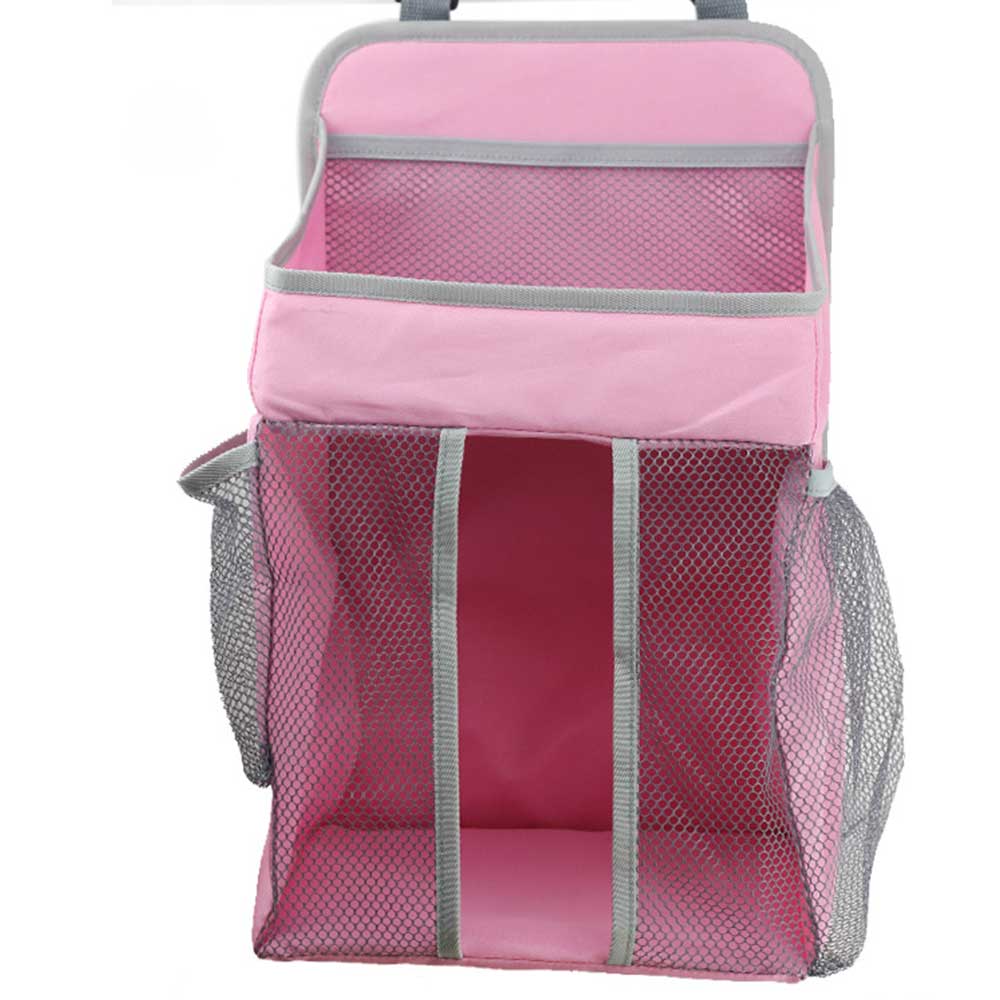 Baby Bed Hanging Bag Crib Portable Organizer Diaper Storage Soft Surface Breathable Lightweight Safe Bedding Sets Accessories: Pink