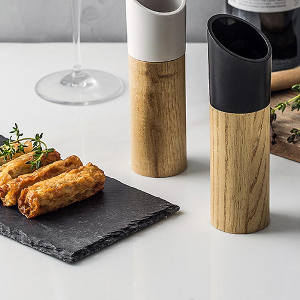 Manual Salt and Pepper Grinder Wooden Shaker Refillable Ceramic Rotor Sea Salt Grinder Kitchen Tools