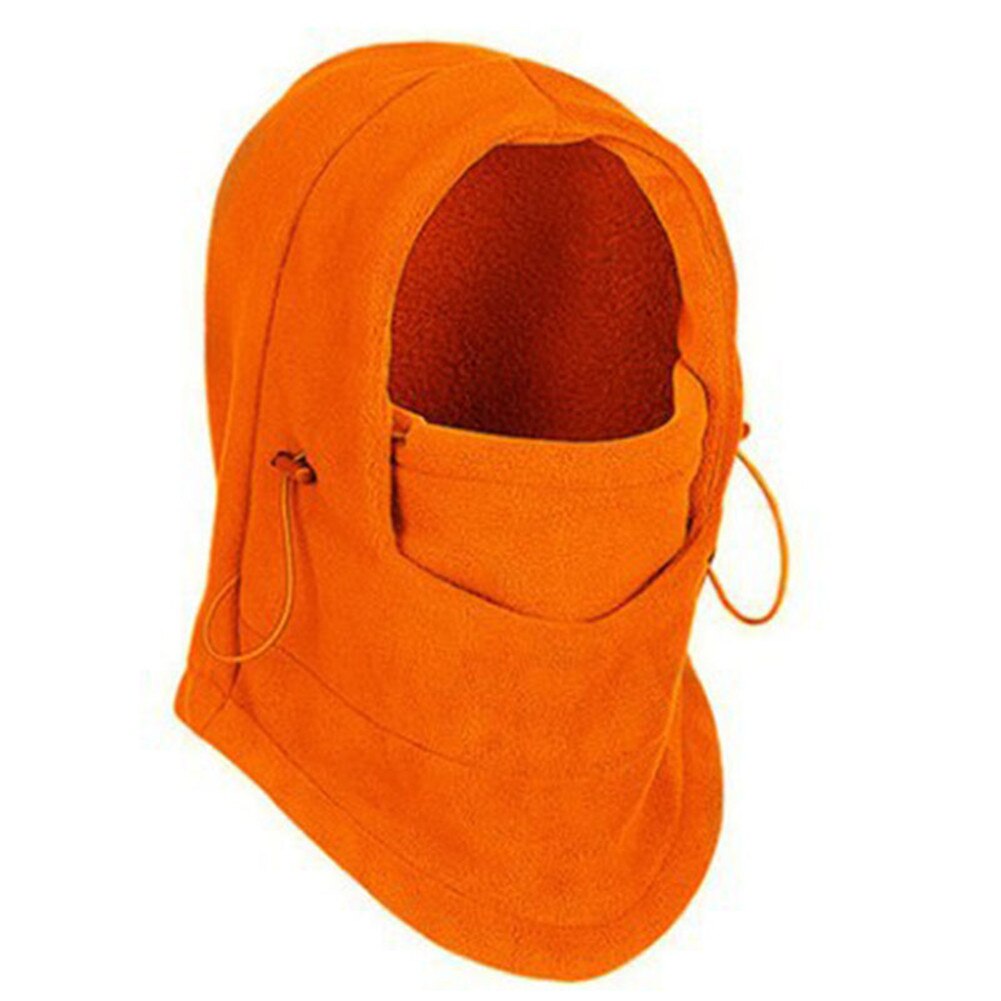 Vinter termisk fleece mænd dame ski ansigtsmaske hals varmere hætte hatte kasket udendørs ridning  ty66: Orange