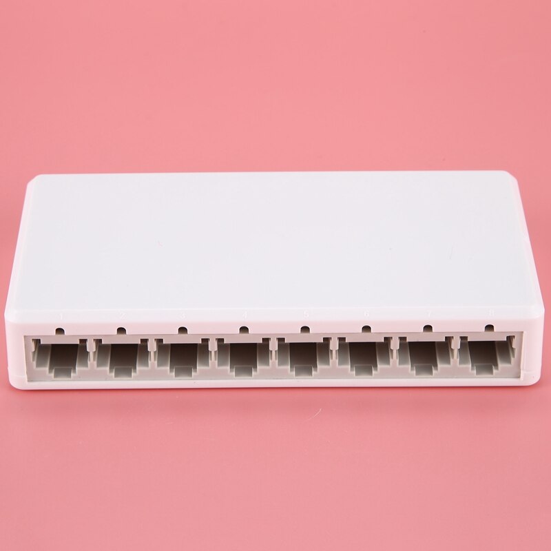 8 Poorten Gigabit Switch Desktop RJ45 Ethernet Switch 10/100Mbps Hub Switcher (Eu Plug)