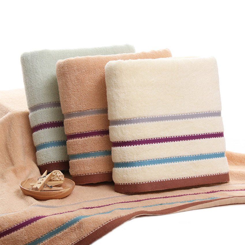 Streep Handdoek Set Soft Beauty Gezicht Spa Handdoek 100% Katoen Badhanddoek Grote Handdoek Thuis Badkamer Voor Volwassenen Kids 3 kleuren serviette De Bain